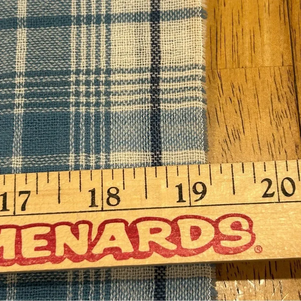 Lands’ End Blue Plaid Winter Scarf